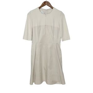 Akris Punto Front Zip A-Line Midi Dress Size Small